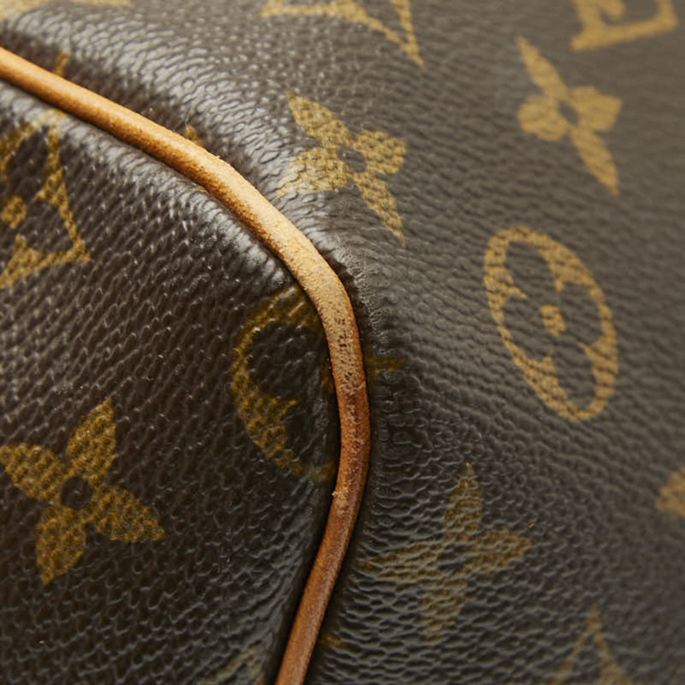 LOUIS VUITTON Authentic Brown Monogram Leather Keepall 60 Boston Bag - Picture 5 of 15
